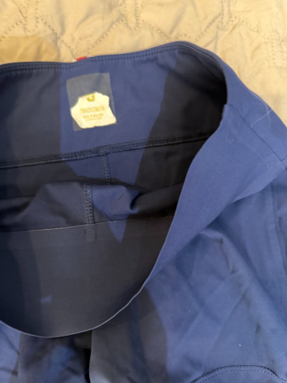 Small navy spandex tracksmith running shorts - Picture 2 of 3